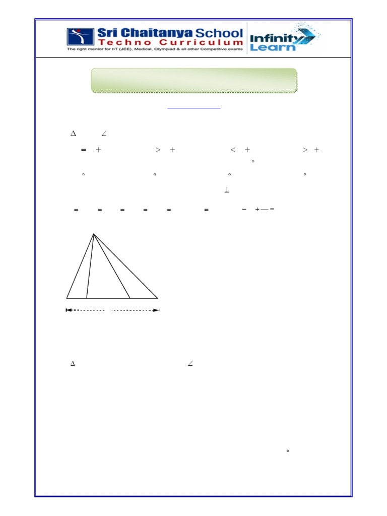 Vi Class Kat Mat Geometry Ws-1 QP | PDF | Triangle | Geometry