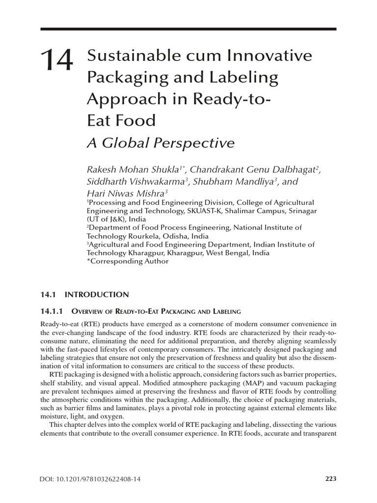 Innovative RTE Food Packaging Solutions | PDF | Packaging And Labeling ...