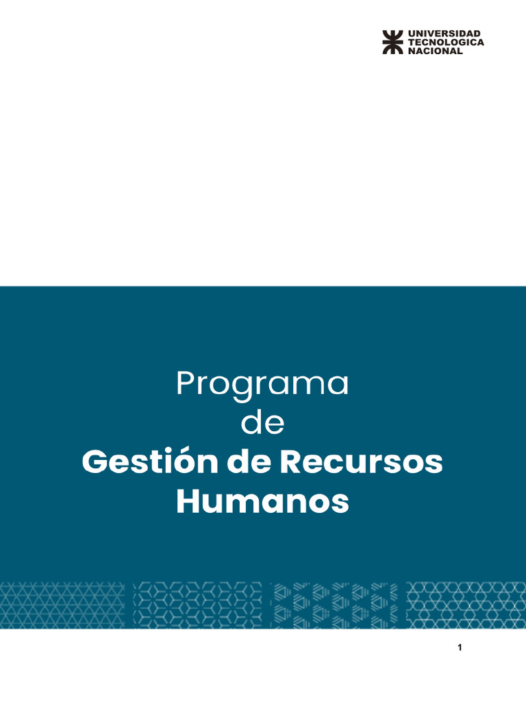 Programa G.RRHH | PDF | Gestión de recursos humanos | Business