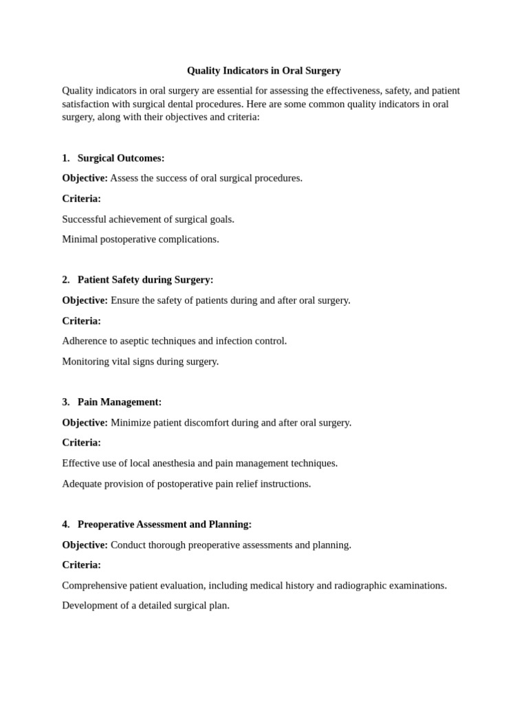 Evaluating Quality in Oral Surgery | PDF | Surgery | Dental Implant