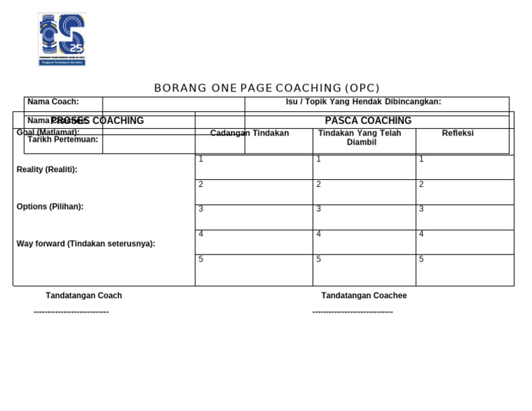 Borang Opc Kosong | PDF