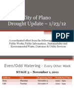 Plano Drought Update