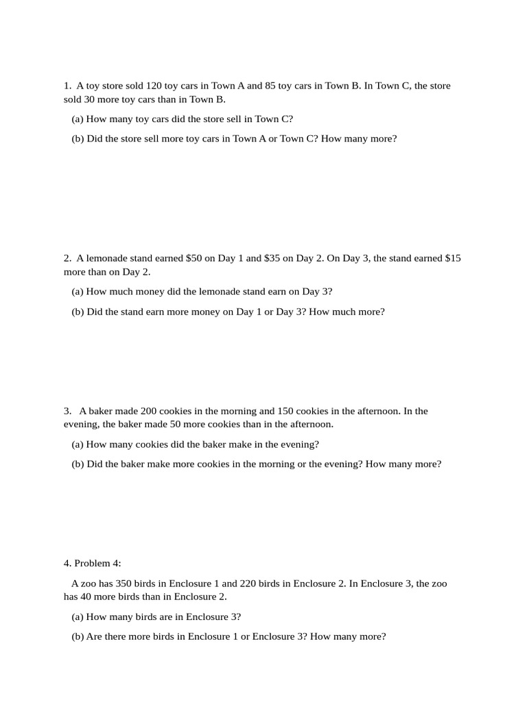 Word Problems | PDF