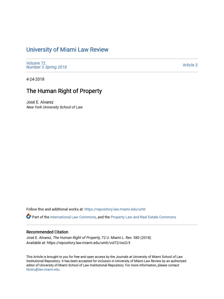 Human Right of Property Explained | PDF | Property | International Law