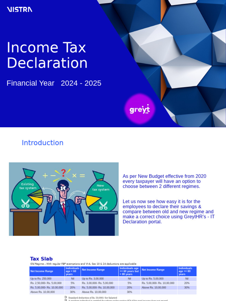 Tax Declaration Guide FY 2024-25 | PDF | Taxes | Government Finances