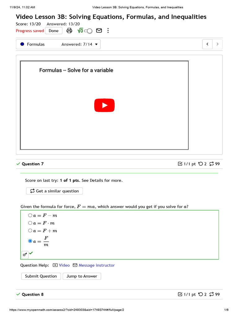 Solving Equations and Inequalities Guide | PDF | Length | Equations