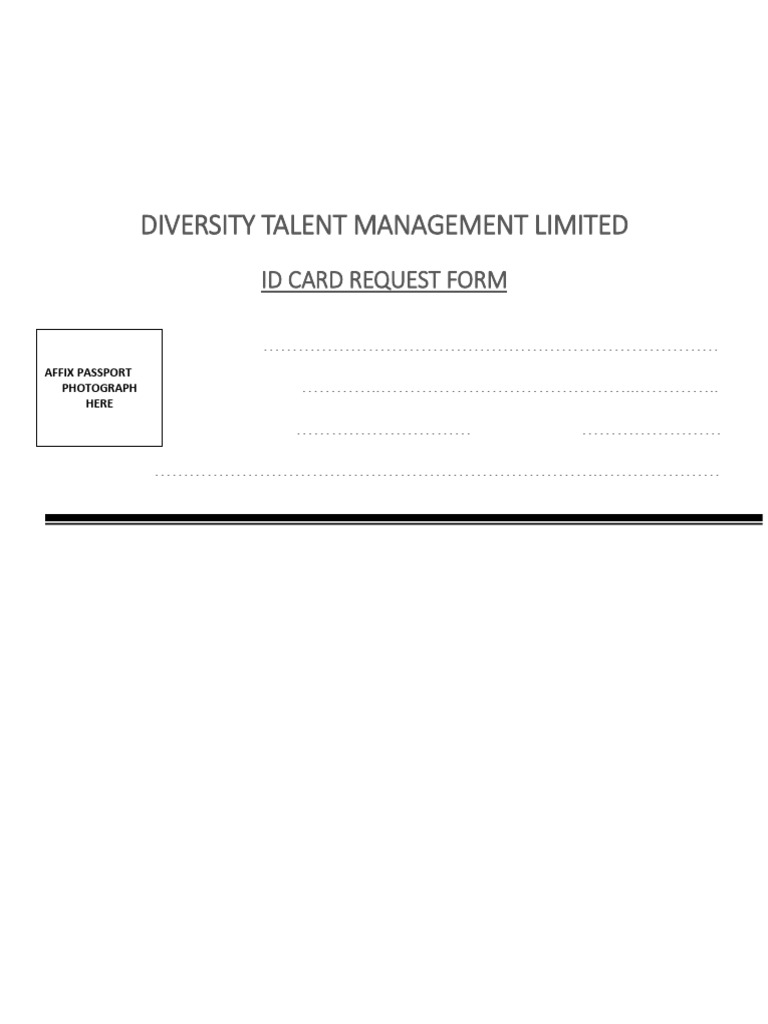 DTML ID Card Request Form | PDF
