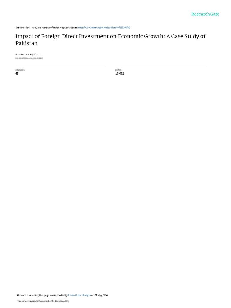 3 Impact of Foreign Direct Final | PDF | Foreign Direct Investment ...