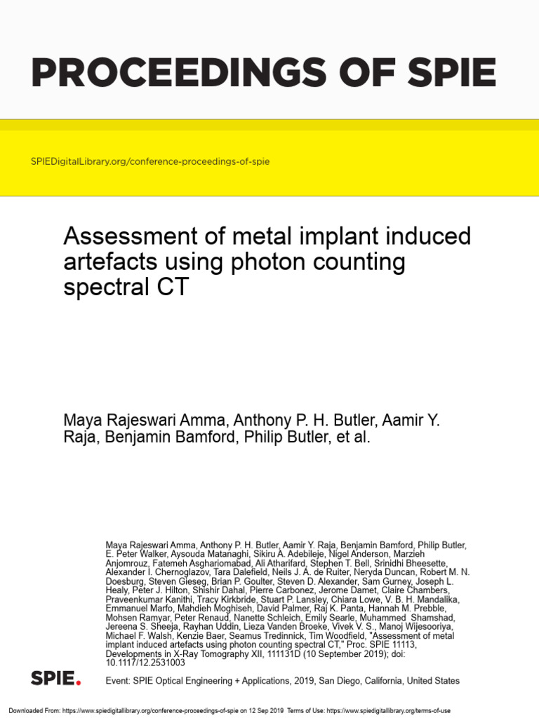7 Spie | PDF | Ct Scan | Implant (Medicine)
