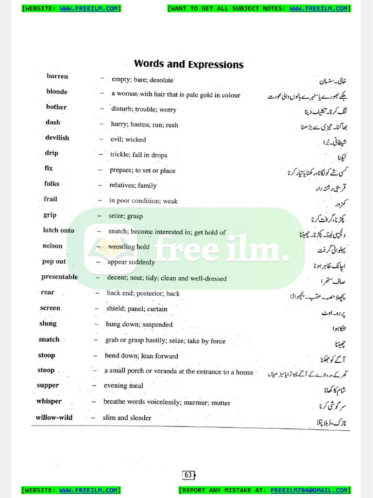 11th English Ch4 Exercise Notes | PDF