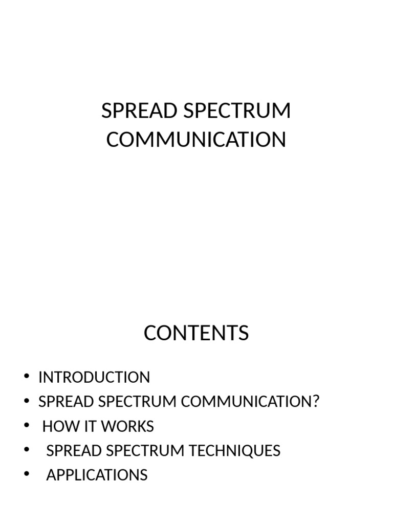 Understanding Spread Spectrum Communication | PDF | Broadcast ...