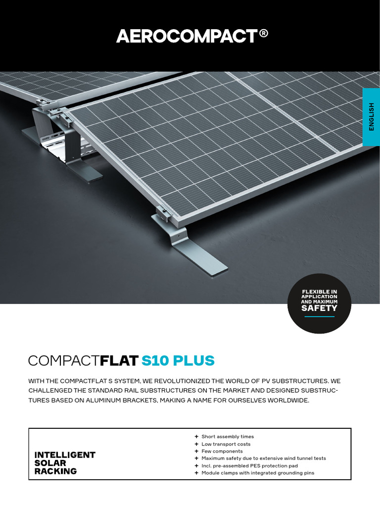 CompactFlat S10 Plus PV Mounting System | PDF | Roof | Solar Panel