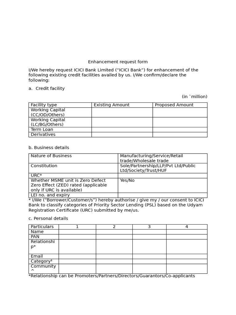 Enhancement Request form | PDF
