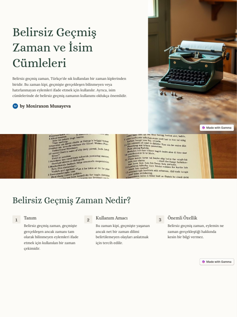 Belirsiz Gecmis Zaman Ve Isim Cumleleri | PDF