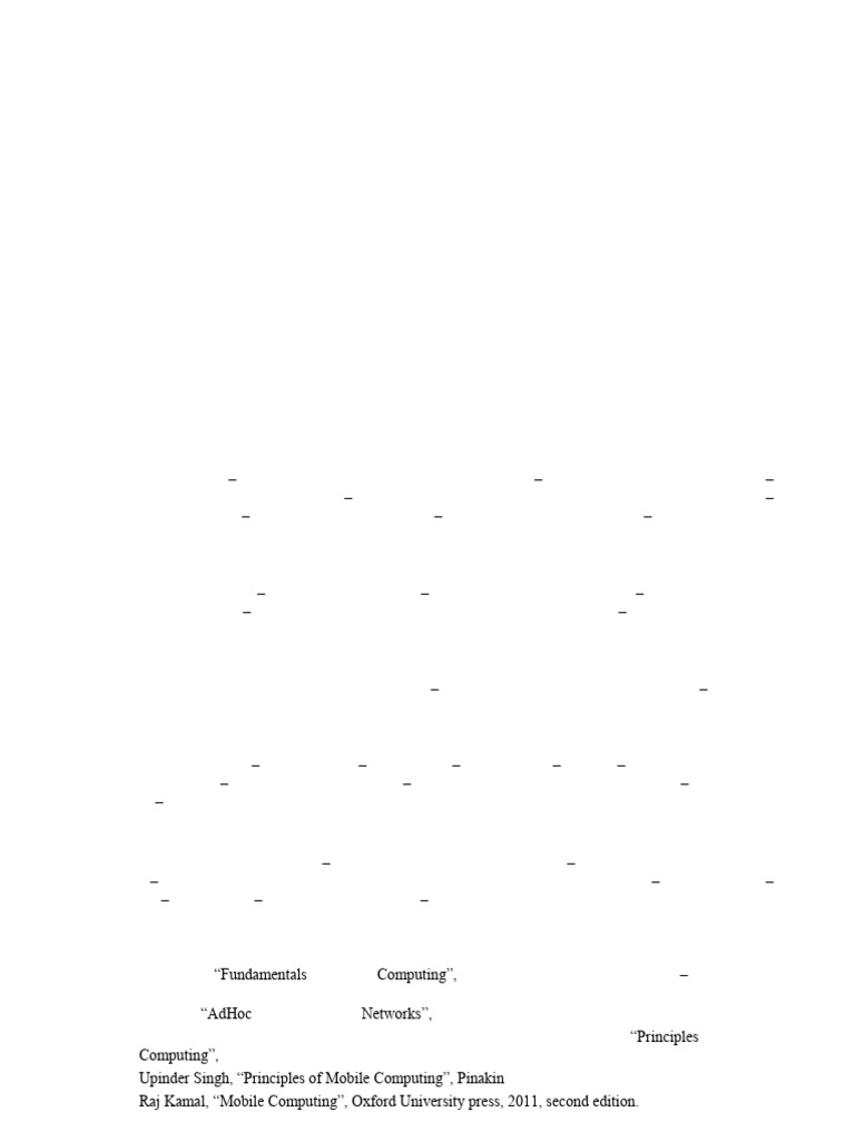 Course Outline - MOBILE COMPUTING (MCA-ECB301) | PDF | Computer Network ...