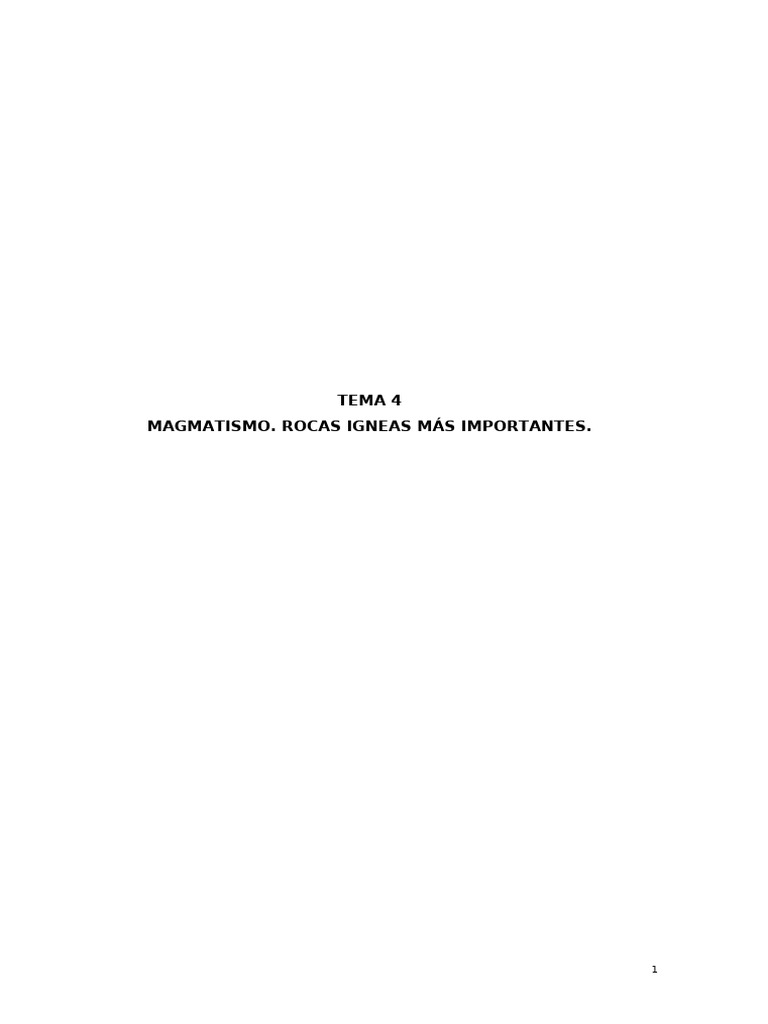 Magmatismo y Rocas Ígneas Clave | PDF | Magma | Roca (geología)