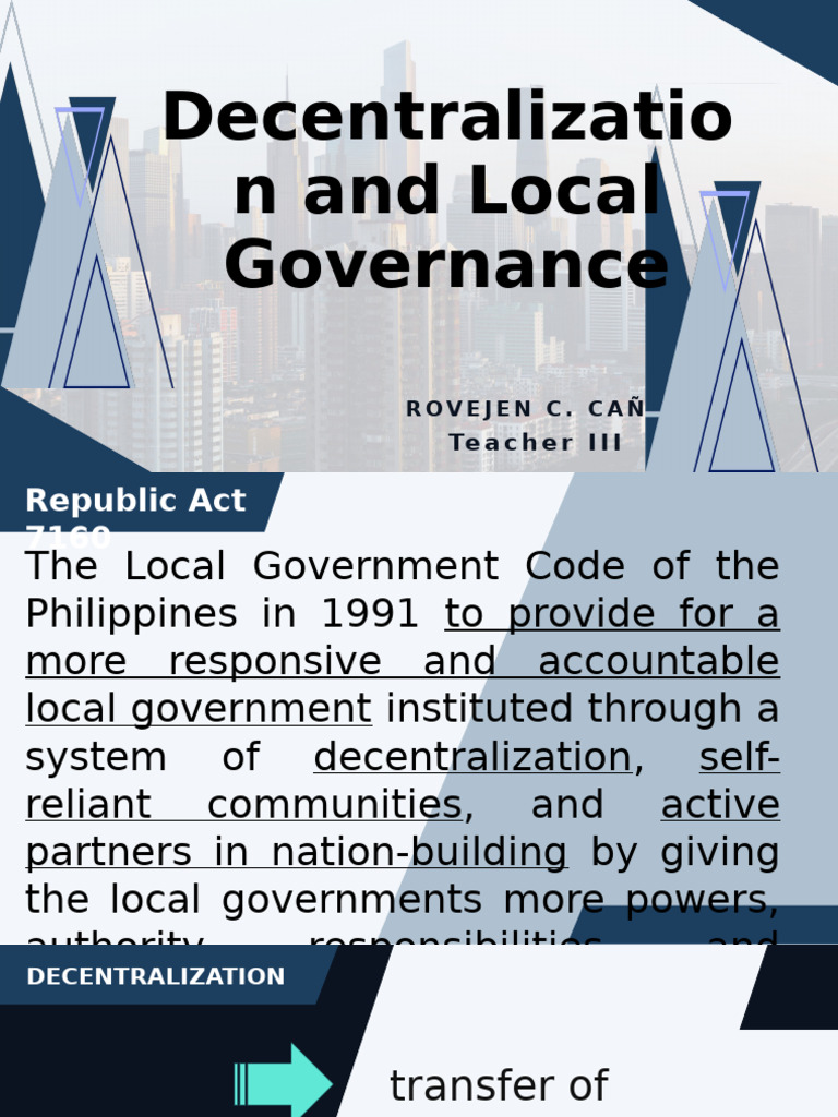 Decentralization and Local Governance | PDF | Justice | Crime & Violence