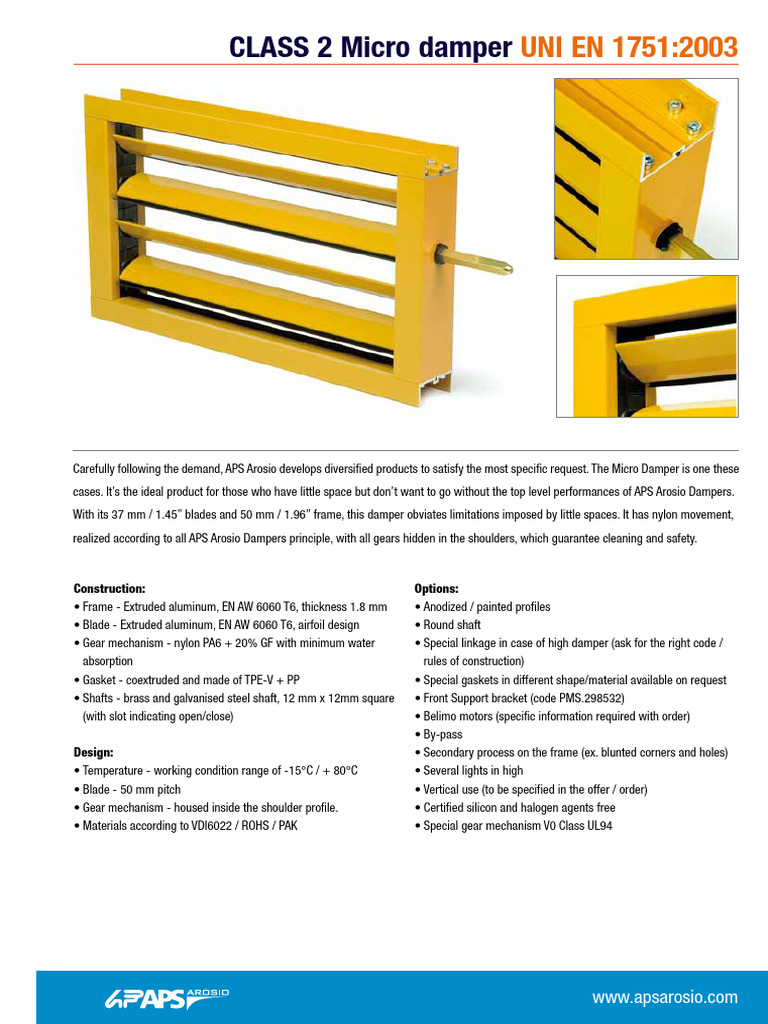 Compact Micro Damper by APS Arosio | PDF | Mechanical Engineering