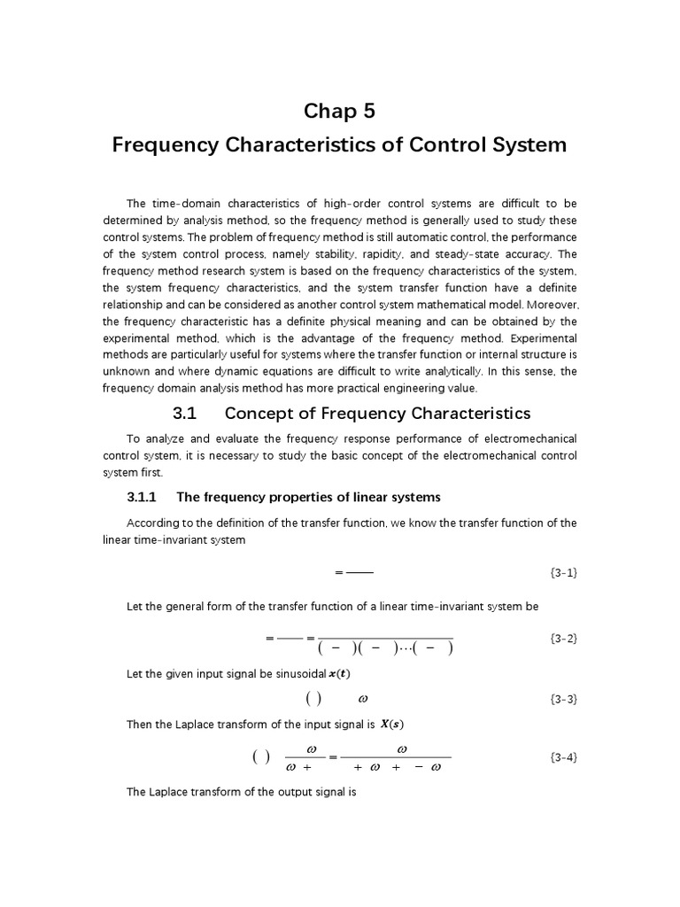 Control System Frequency Characteristics | PDF | Complex Number ...