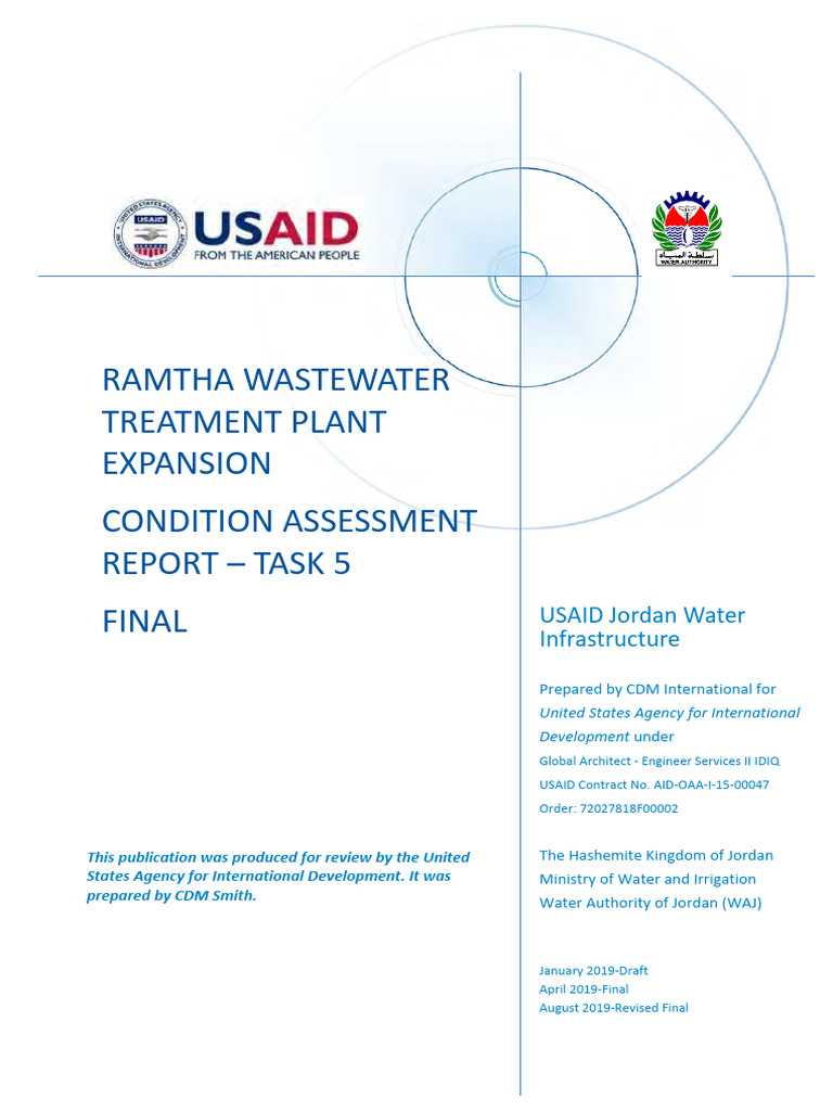 WWTP Condition Assessment PDF Sewage Treatment Hydraulic Engineering