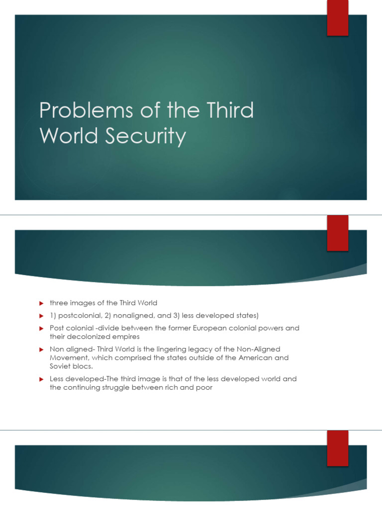 Third World Security Challenges Explained | PDF | Illegal Drug Trade ...