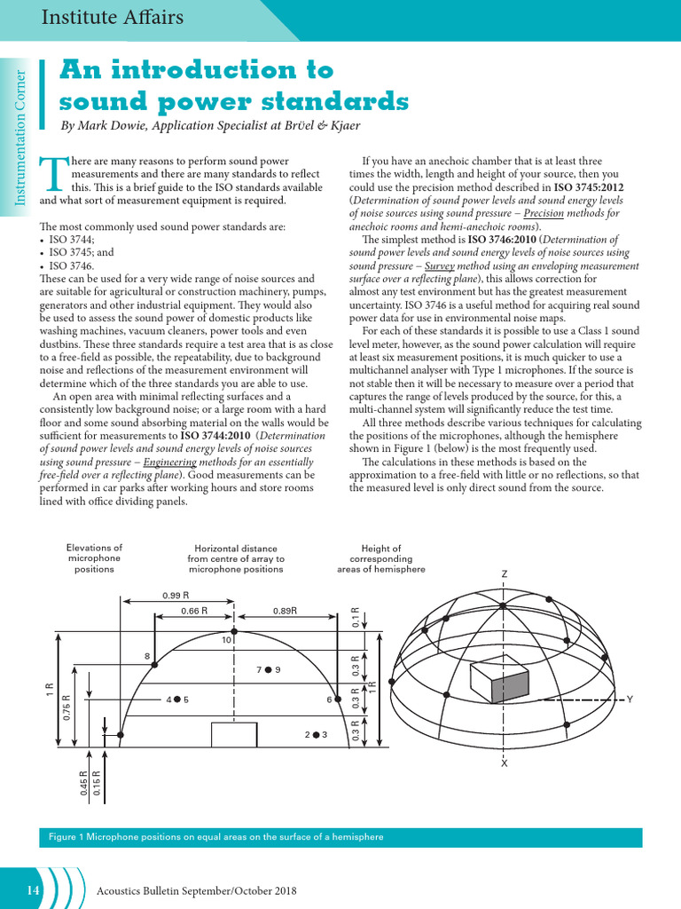 Overview of ISO 3745:2012 Standards | PDF | Microphone | Noise