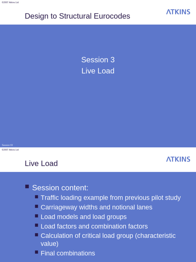 Live Load Design for Eurocodes | PDF | Bridge | Traffic