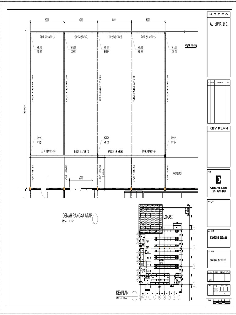 1.denah Rangka Atap Tambahan Revisi | PDF