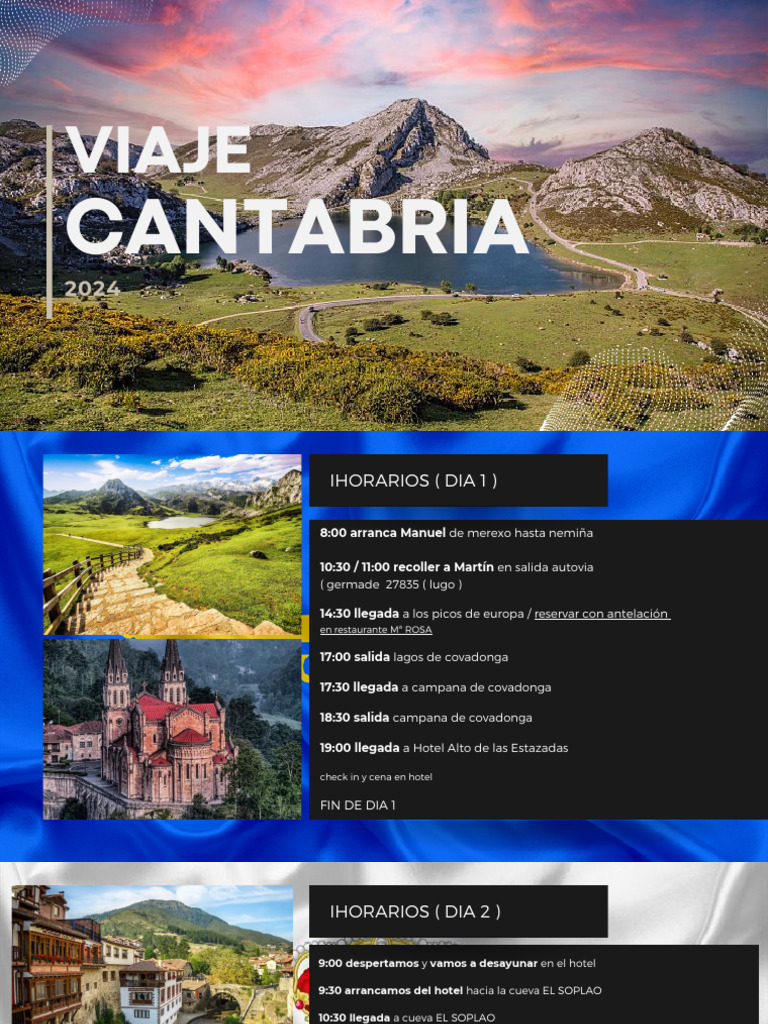 Itinerario de Viaje a Cantabria | PDF