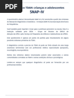 Escala - Snap IV (Tdah e Tod) | PDF | Transtorno de déficit de atenção ...