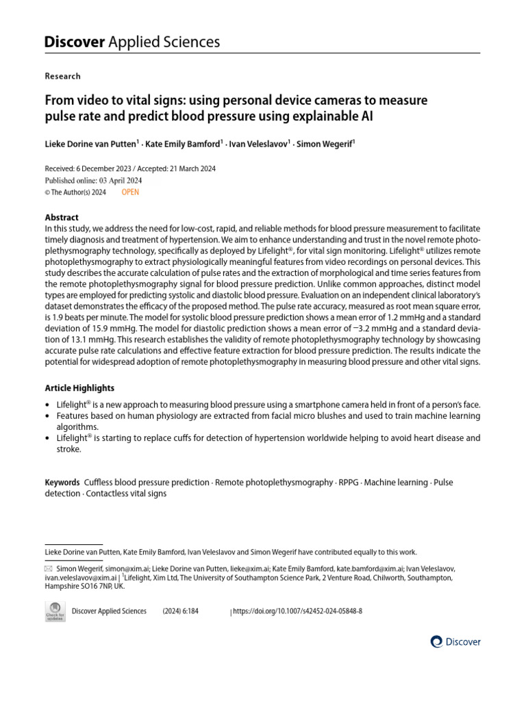 AI-Powered Blood Pressure Monitoring | PDF | Blood Pressure | Hypertension