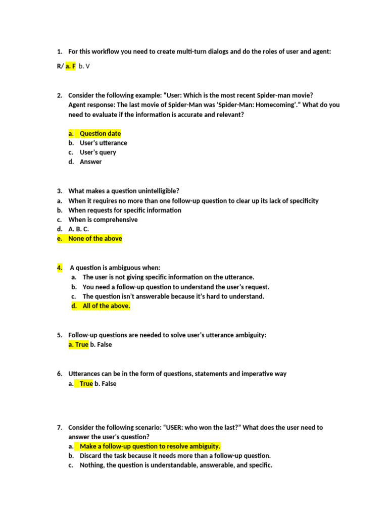 Evaluating User Questions and Responses | PDF | Question | Cognitive ...