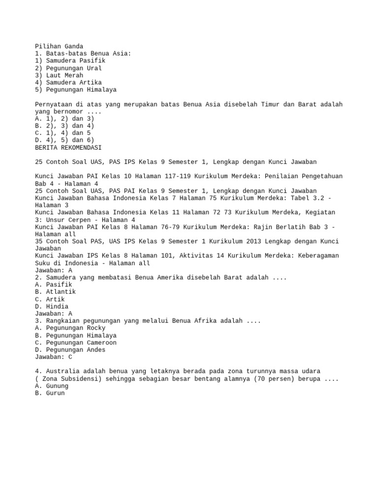 Batas Benua Asia dan Amerika | PDF