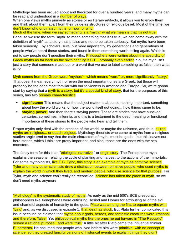Mythology | PDF | Epic Poetry | Saga