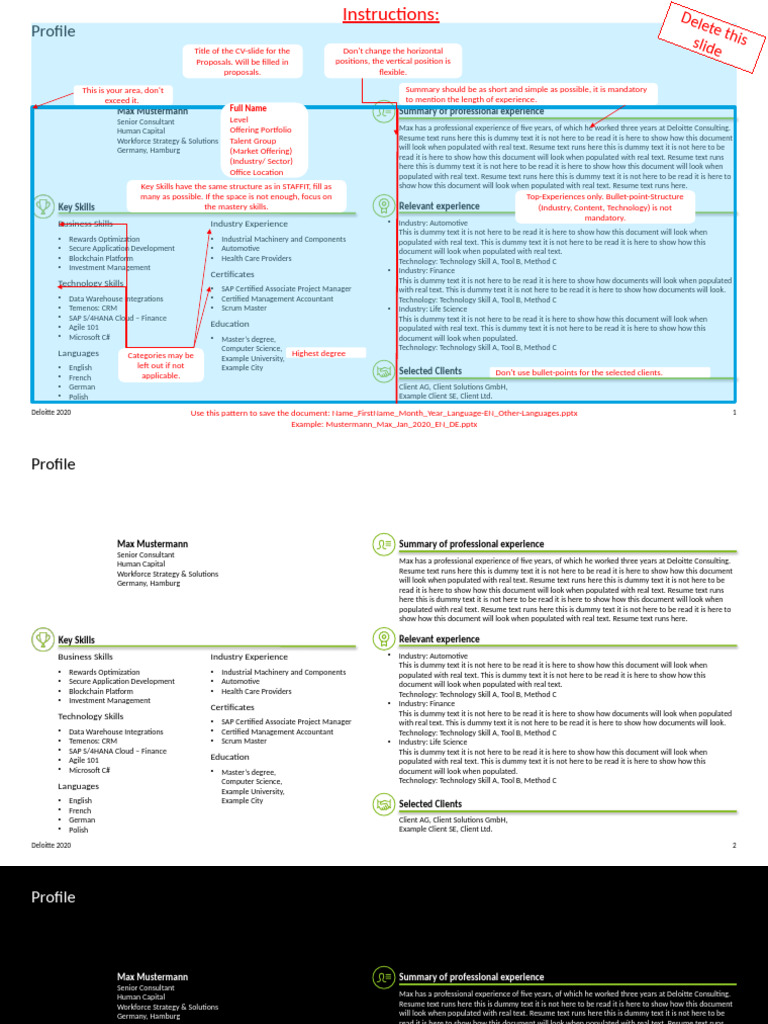 Deloitte Resume Template PDF - 1