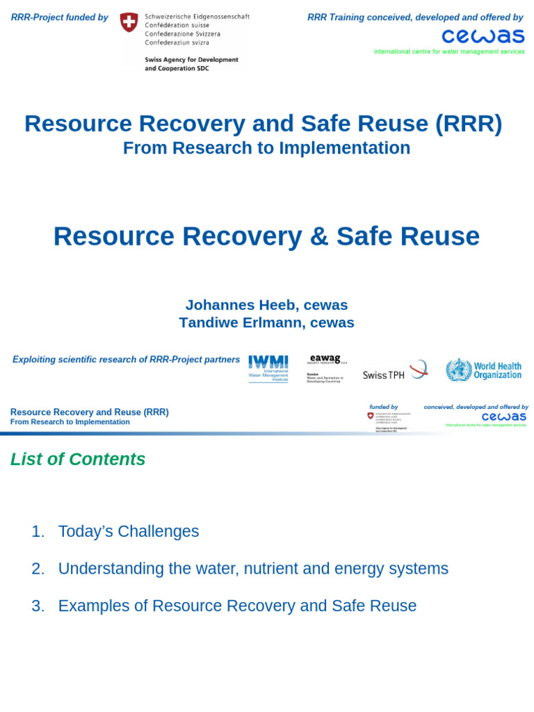 03a Resource Recovery and Safe Reuse 20141010 | PDF | Waste Management ...