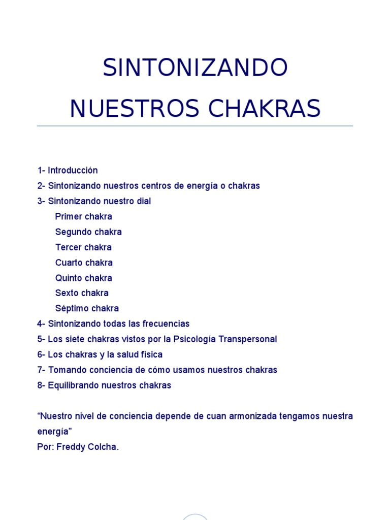 Sintonización de Chakras y Energía | PDF | Chakra | Amor