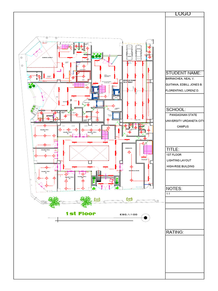 1st Floor Lighting Layout Guide | PDF