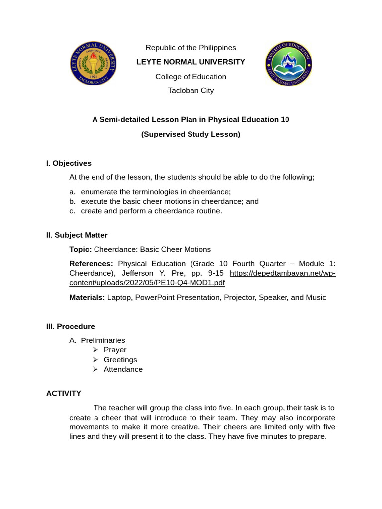 Supervised Study Lesson - Semi Detailed LP | PDF | Career & Growth