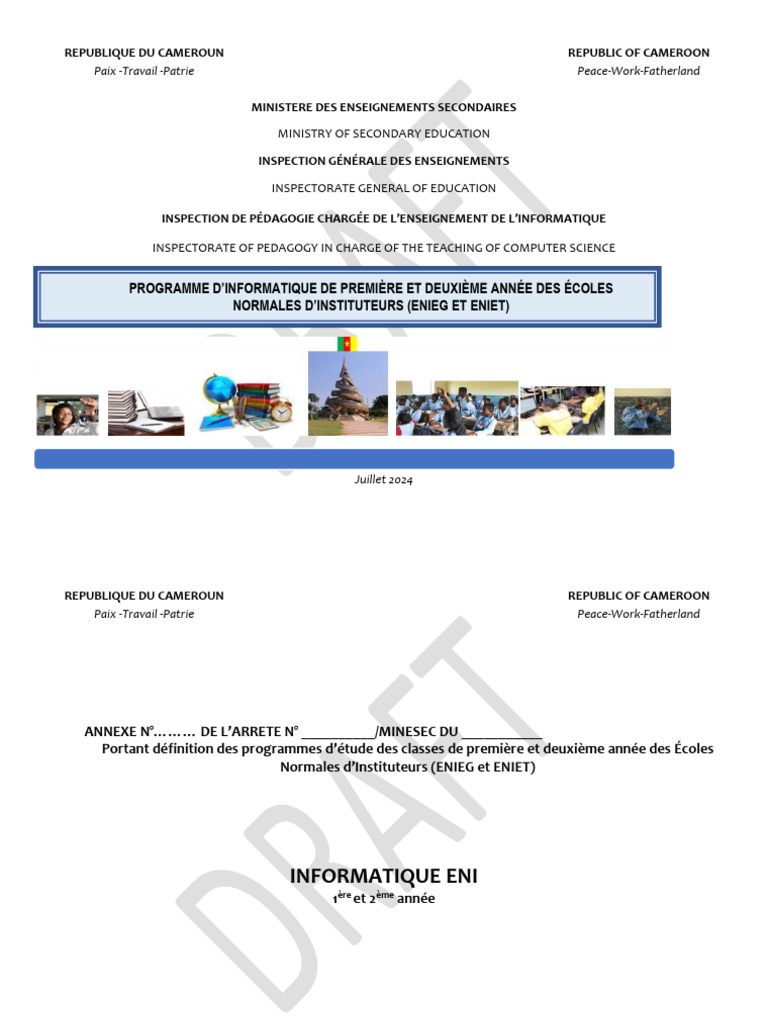 Programme Informatique ENIEG 2024 | PDF | Informatique | Intelligence ...