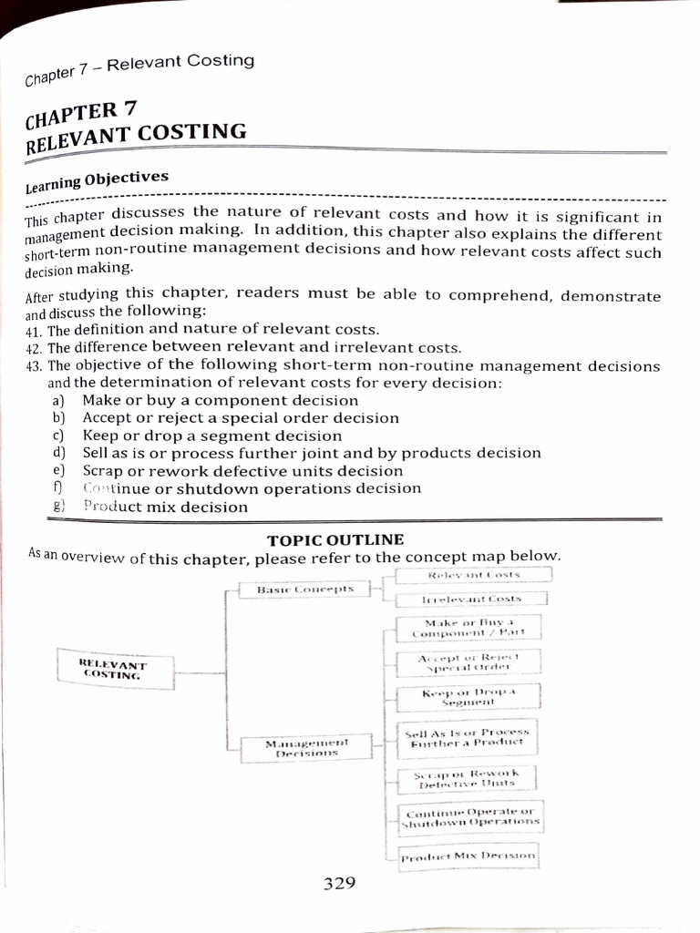 Chapter 7 Relevant Costing | PDF