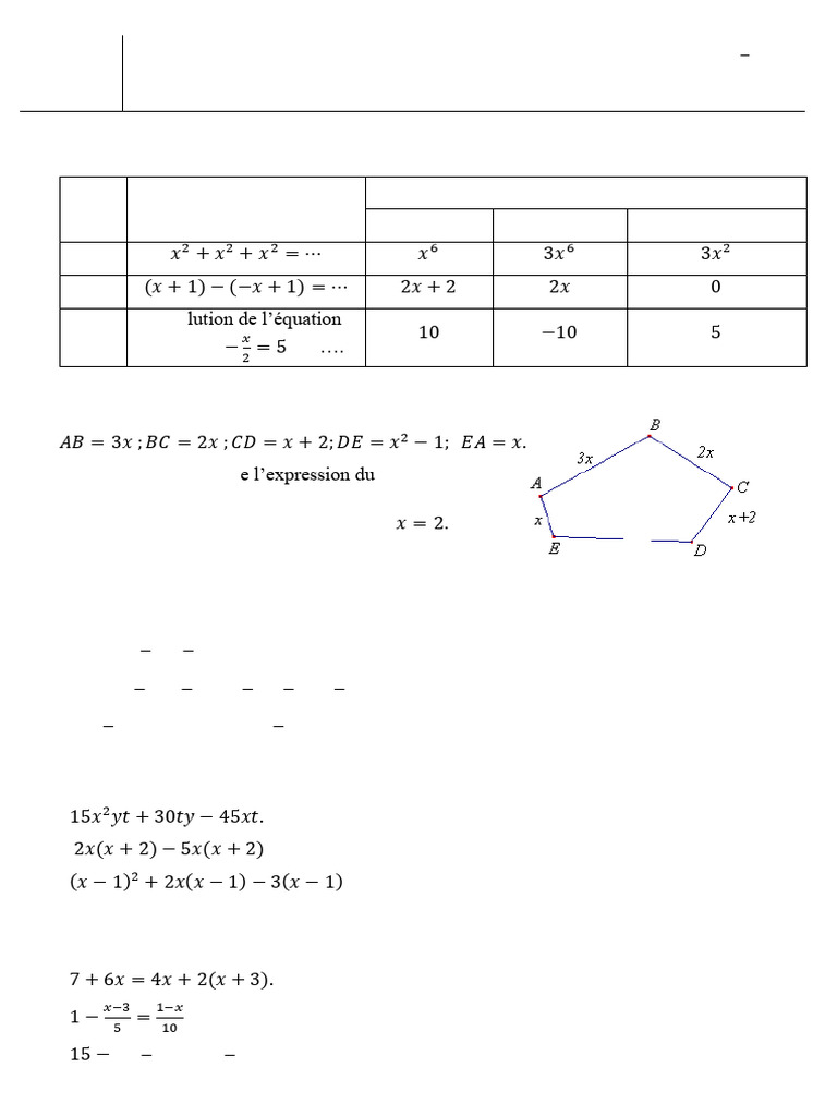 Examen final de mathématiques EB 7« C » | PDF | Mathématiques | Géométrie