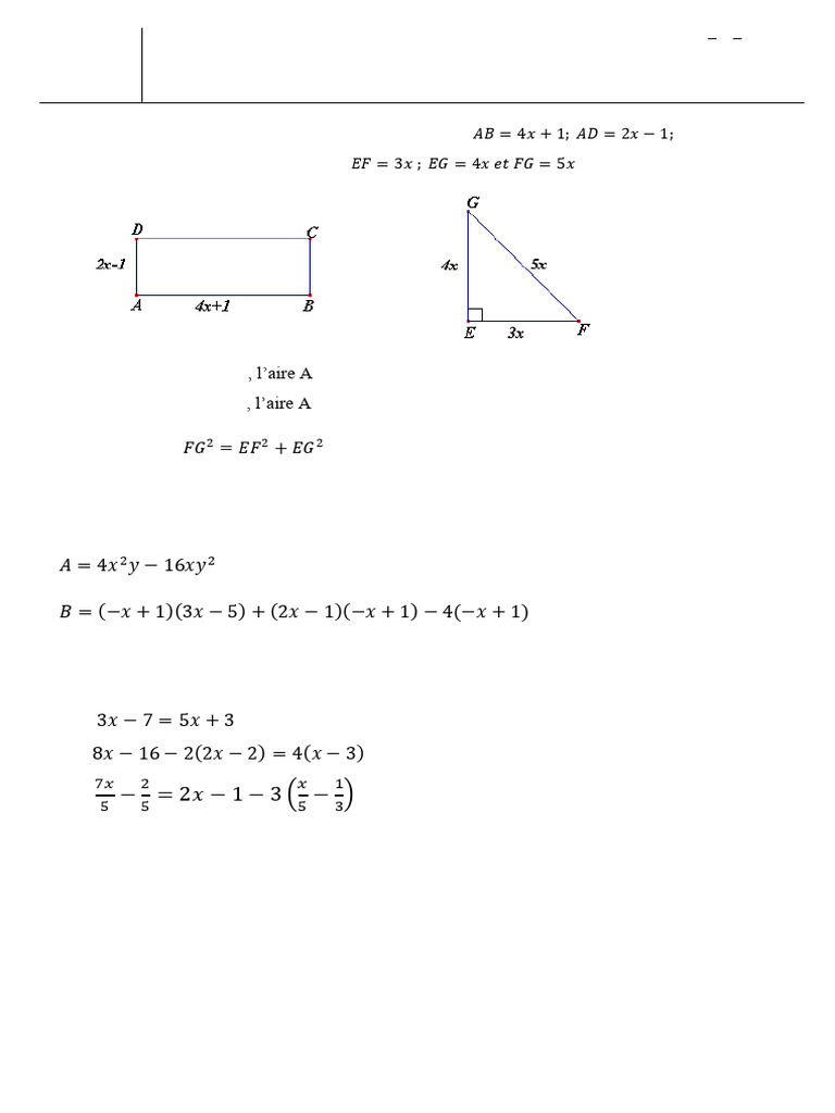 Examen final de mathématiques EB 7 « C » | PDF | Triangle | Géométrie ...