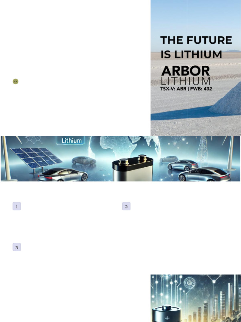 Invest in Arbor Metals: Lithium Growth | PDF | Electric Vehicle | Lithium
