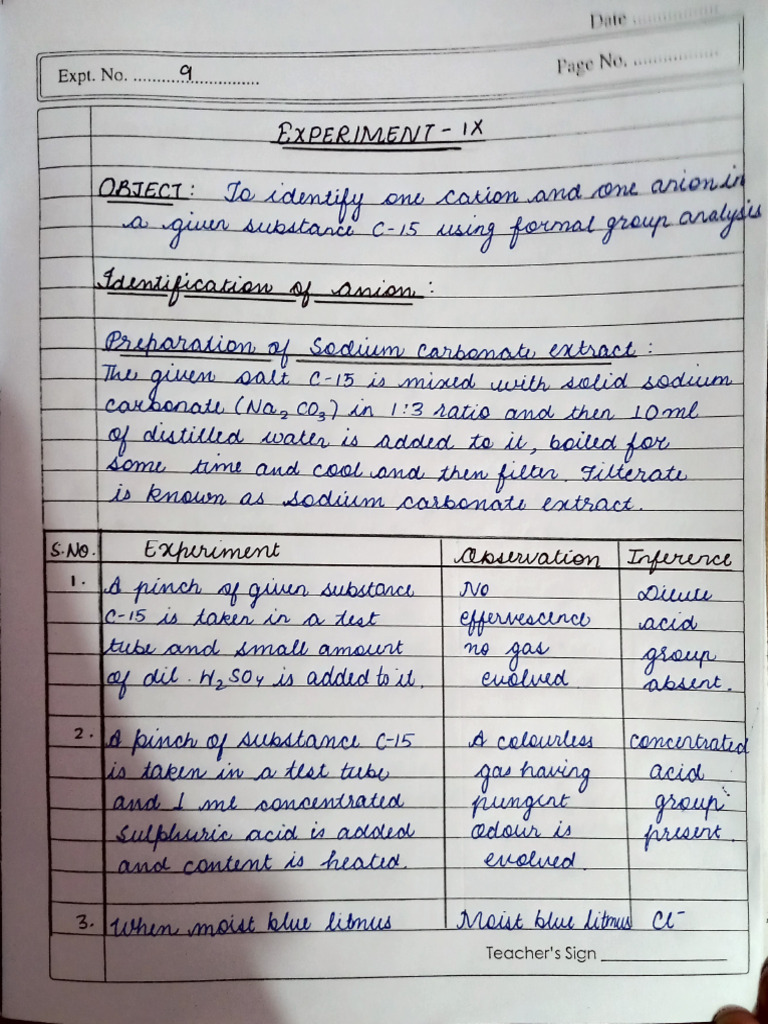 Experiment 9 Chemistry Pdf
