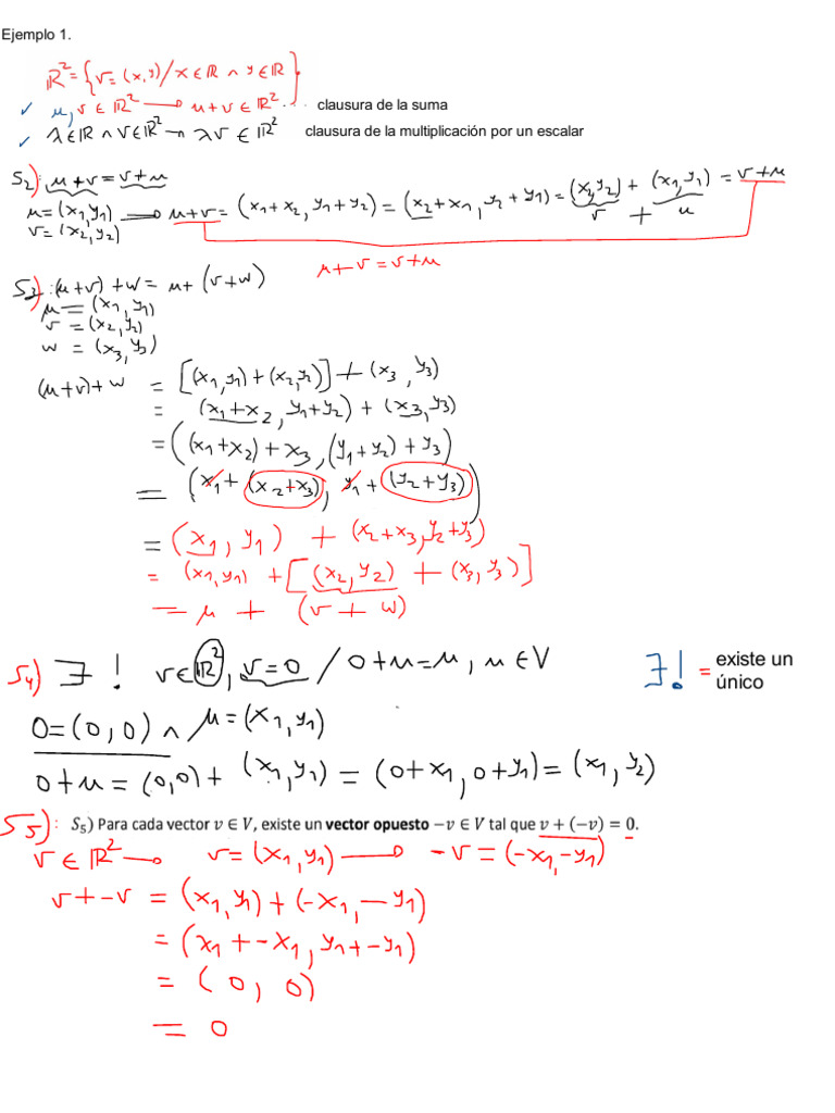 Axiomas de Espacios Vectoriales | PDF | Ciencia y matemáticas