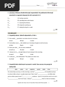 Together kl5 U3 Test For Dyslexic Students