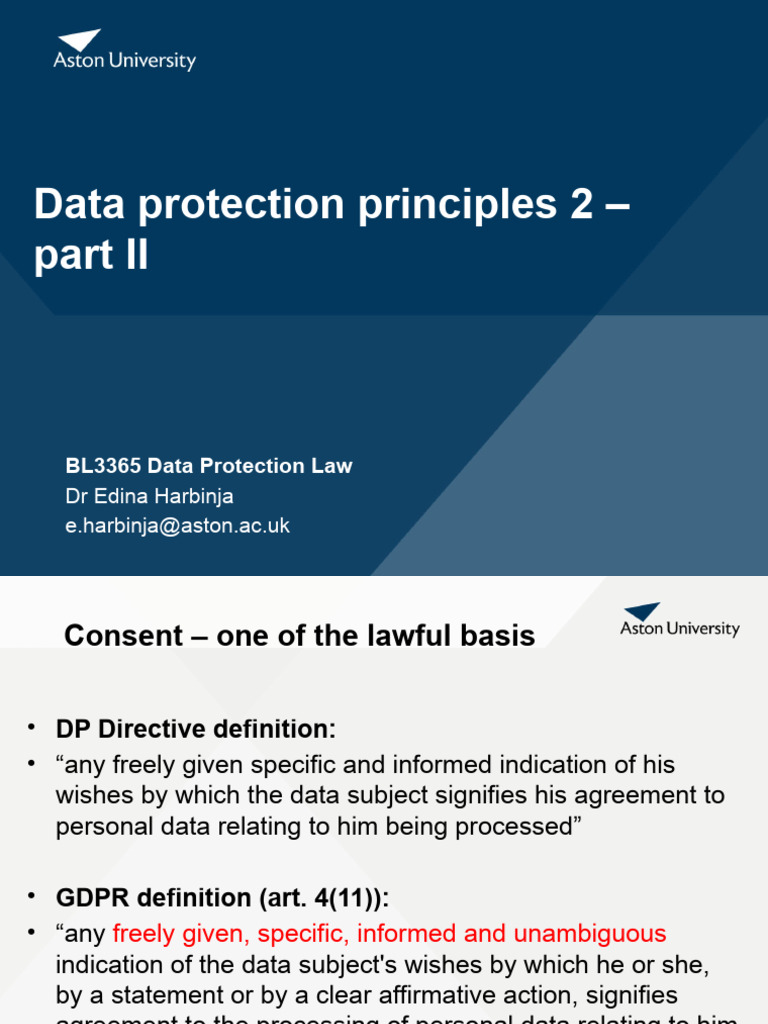 BB 4.4. DP Principles 2, Part II - Tagged | PDF | Consent | Justice