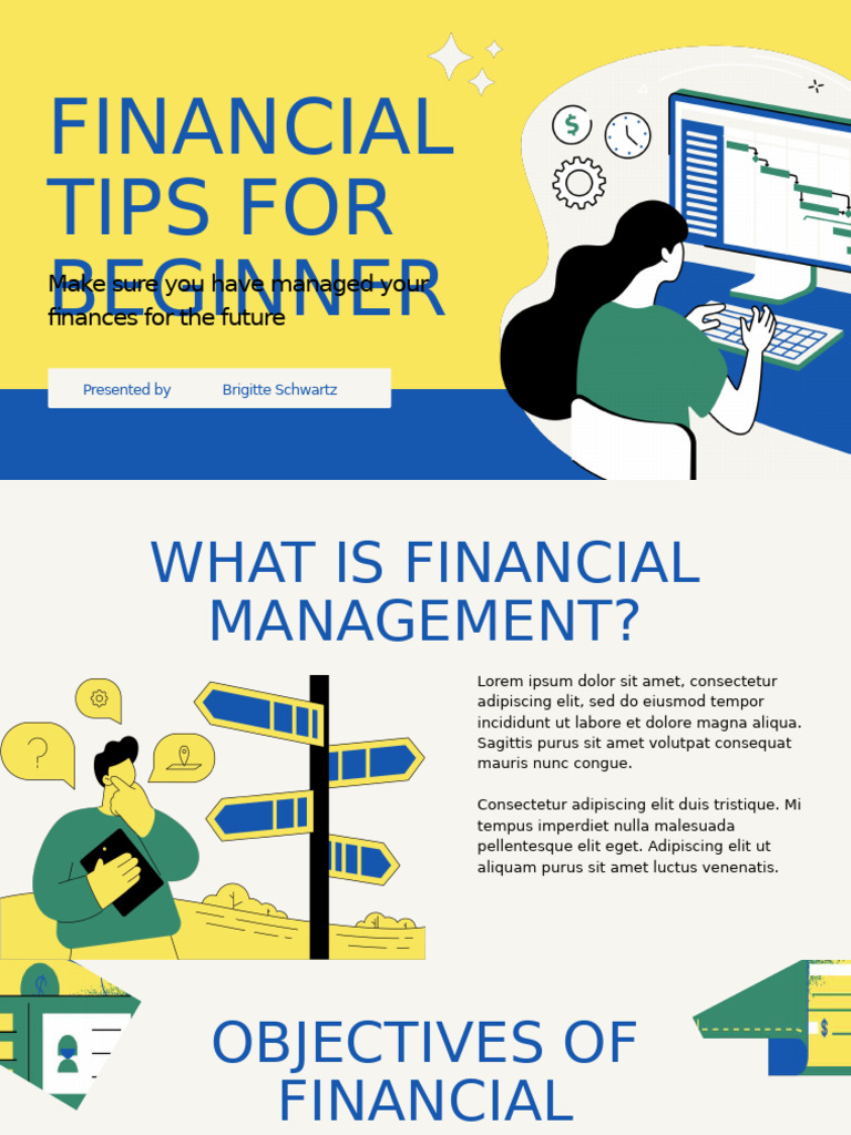 Yellow and Blue Bold Illustrative Finance Presentation | PDF ...