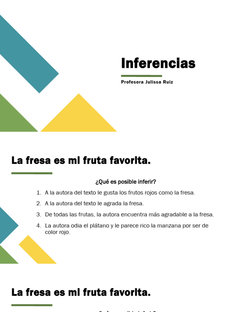 Tipos de Inferencias y Ejemplos | PDF | Inferencia | Razonamiento inductivo